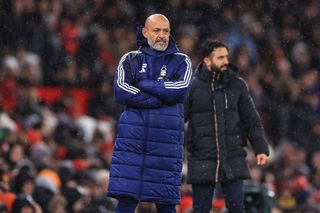 Nottingham Forest manager Nuno Espirito Santo during the Premier League match between Manchester United FC and Nottingham Forest FC at Old Trafford on December 7, 2024 in Manchester, England.