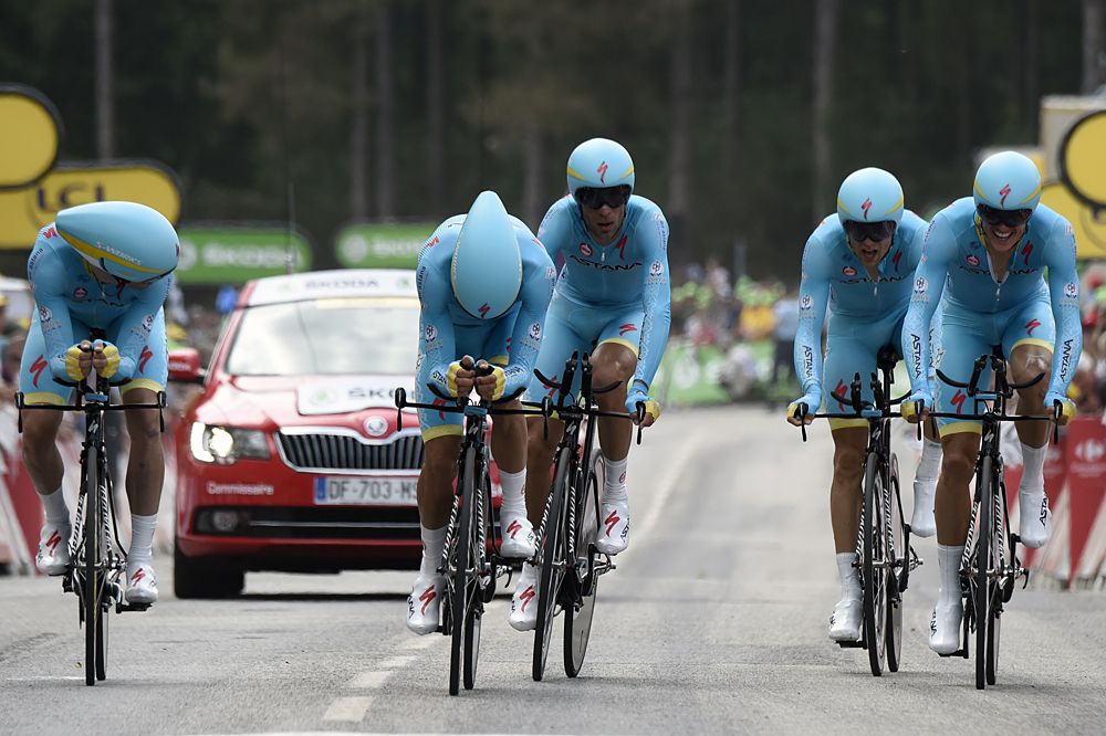 Astana was quickest but faded to fifth in the end