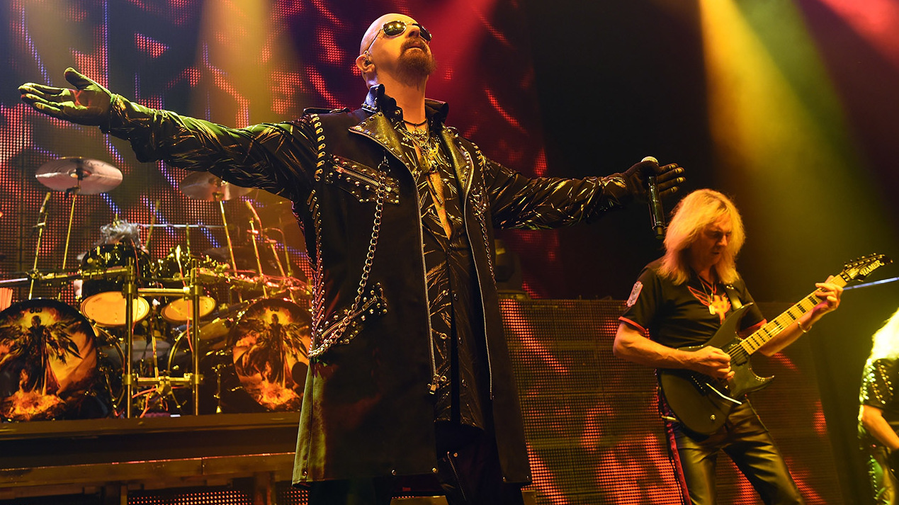 Rob Halford and Glenn Tipton onstage