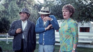 Peter Butterworth, Sid James and Joan Sims in Carry on Camping