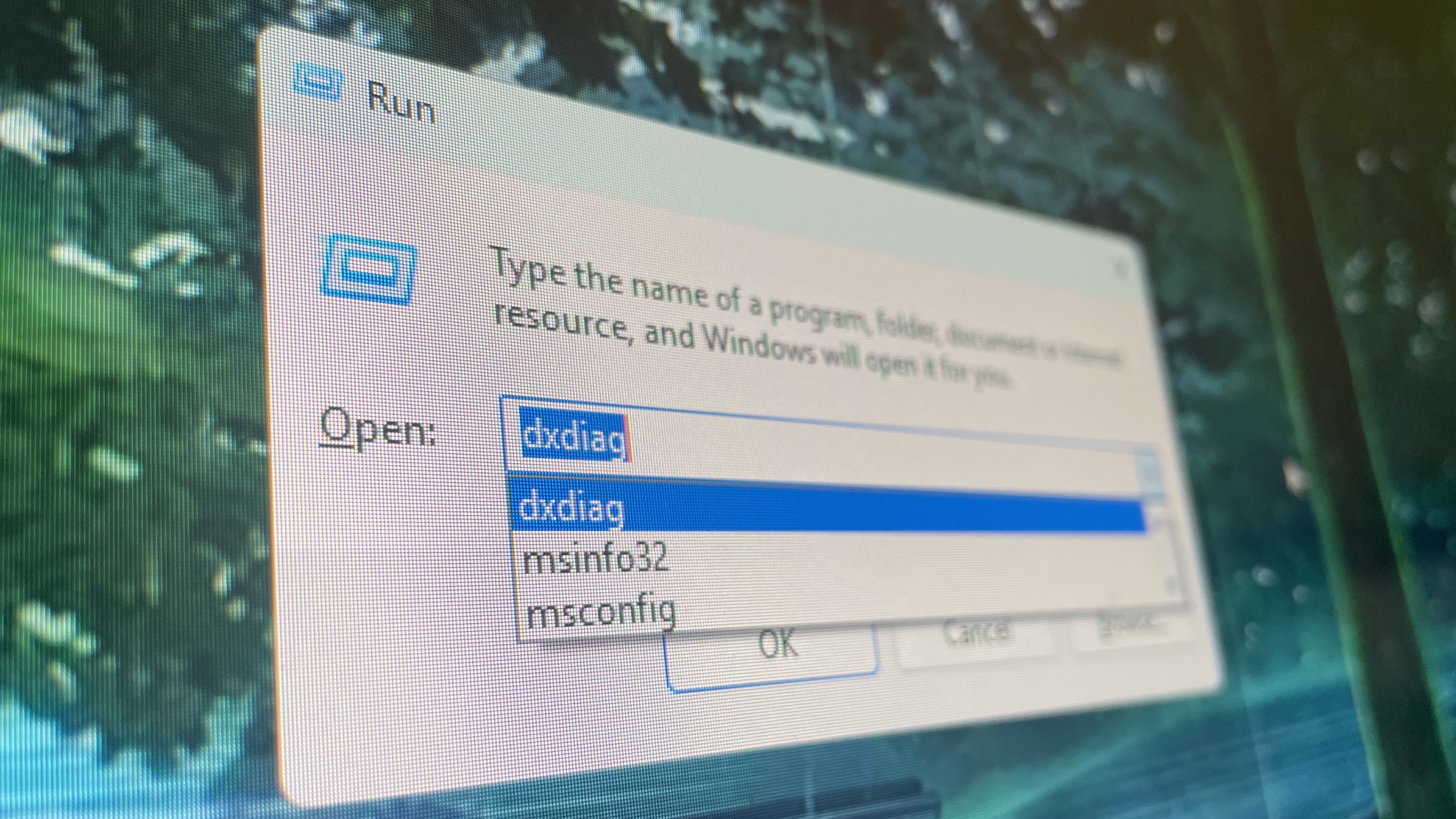 A Windows 11 Run dialogue box.