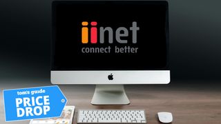 Desktop computer with iiNet logo on screen