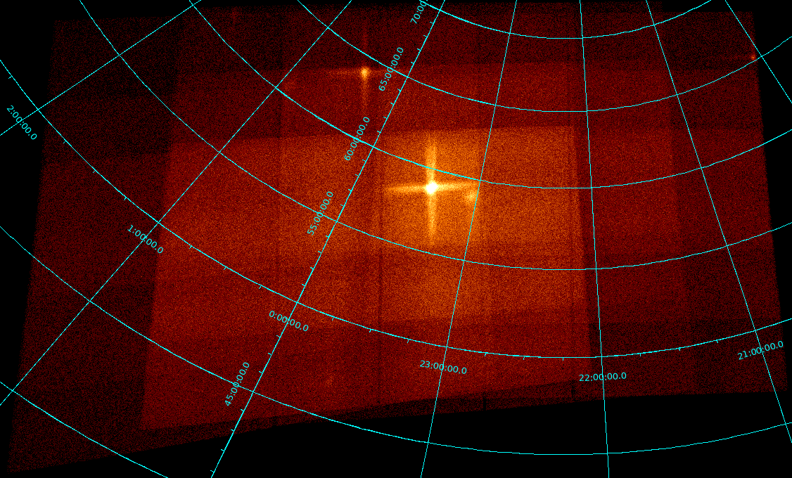 A spiderweb overlay is on top of a heat-map type image with red and orange colors.
