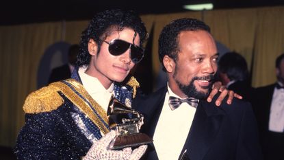 Quincy Jones with Michael Jackson at the 1994 Grammy awards