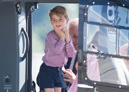 prince George on a train