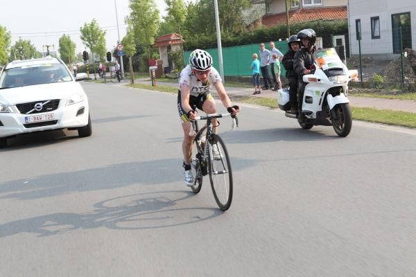Amber Neben (HTC-Highroad) was able to stay out of sight on the many twists and turns of the local finishing circuit