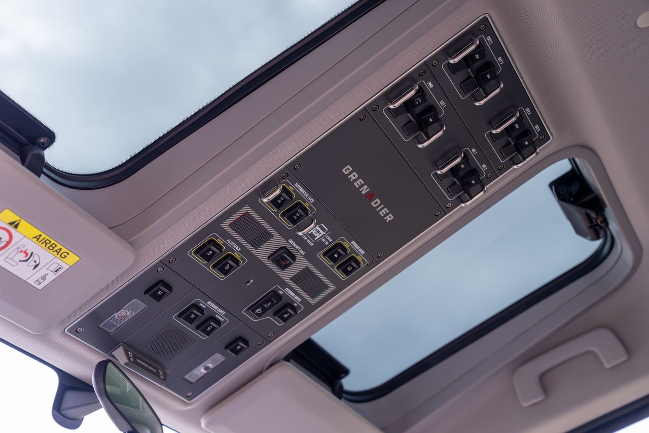 The no-nonsense interior of the Ineos Grenadier