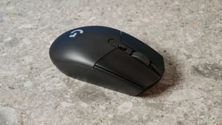 Photograph of the Logitech G305 Lightspeed wireless gaming mouse