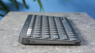 Photograph of the Logitech Pebble Keys 2 wireless keyboard