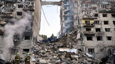 Apartment building in Kyiv destroyed in Russian airstrike