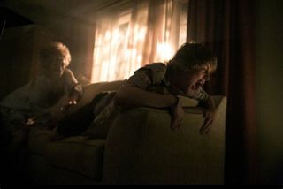 Still of Cloris Leachman and Logan Miller in "Scouts Guide to the Zombie Apocalypse."
