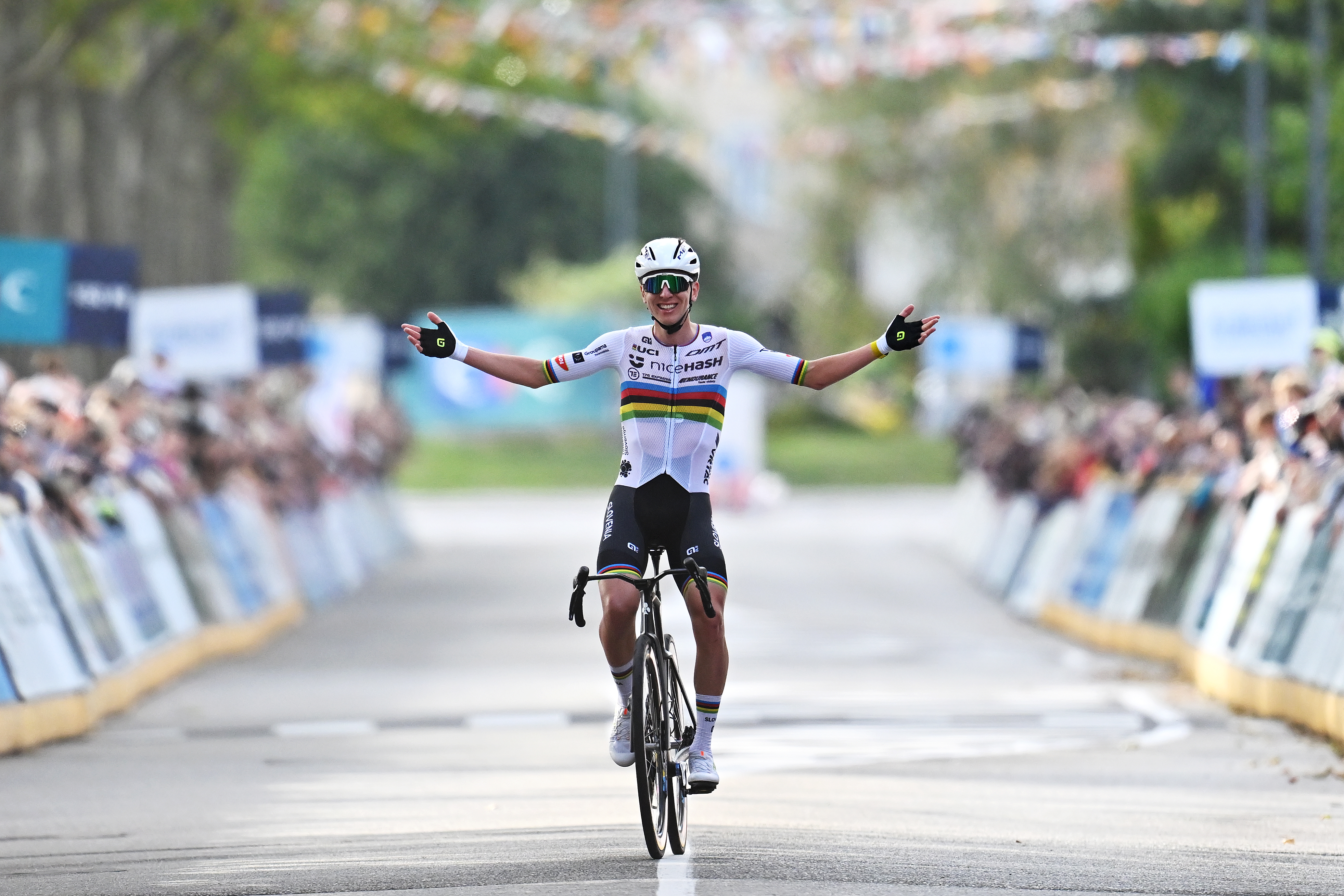 Tadej Pogačar wins the European Championships road race
