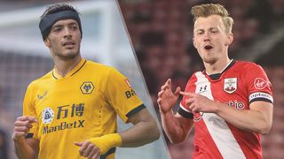 Raul Jimenez of Wolves and James Ward-Prowse of Southampton could both feature in the Wolves vs Southampton live stream