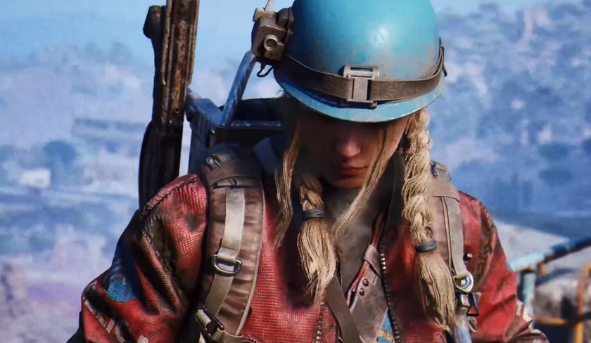 close-ups of players in Arc Raiders shot in a war documentary style