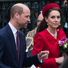 William, Prince of Wales, and Catherine, Princess of Wales, leave after the Commonwealth Service at Westminster Abbey held annually to celebrate the people and cultures of the Commonwealth nations in London, United Kingdom on March 10, 2025.