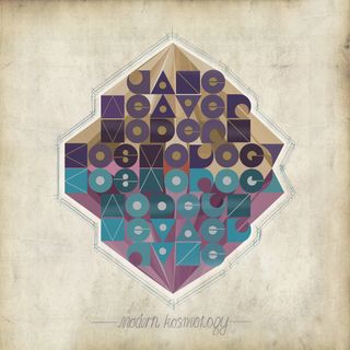 Jane Weaver's Modern Kosmology album cover uses geometric typography to write the title and mirror it in a pattern
