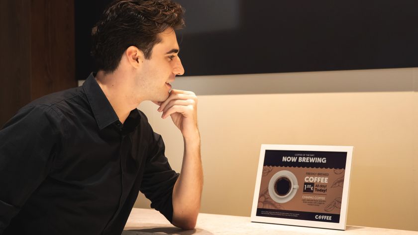 Person looking at Samsung's e-paper display