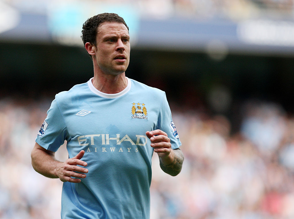 Wayne Bridge of Manchester City (Photo by AMA/Corbis via Getty Images)