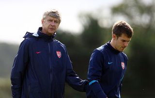 Arsene Wenger with Aaron Ramsey in 2011