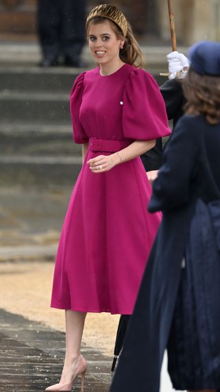Princess Beatrice arrives at Westminster Abbey