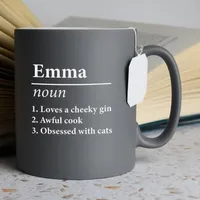 3. Personalised Name Definition Grey Satin Mug -&nbsp;View at Etsy