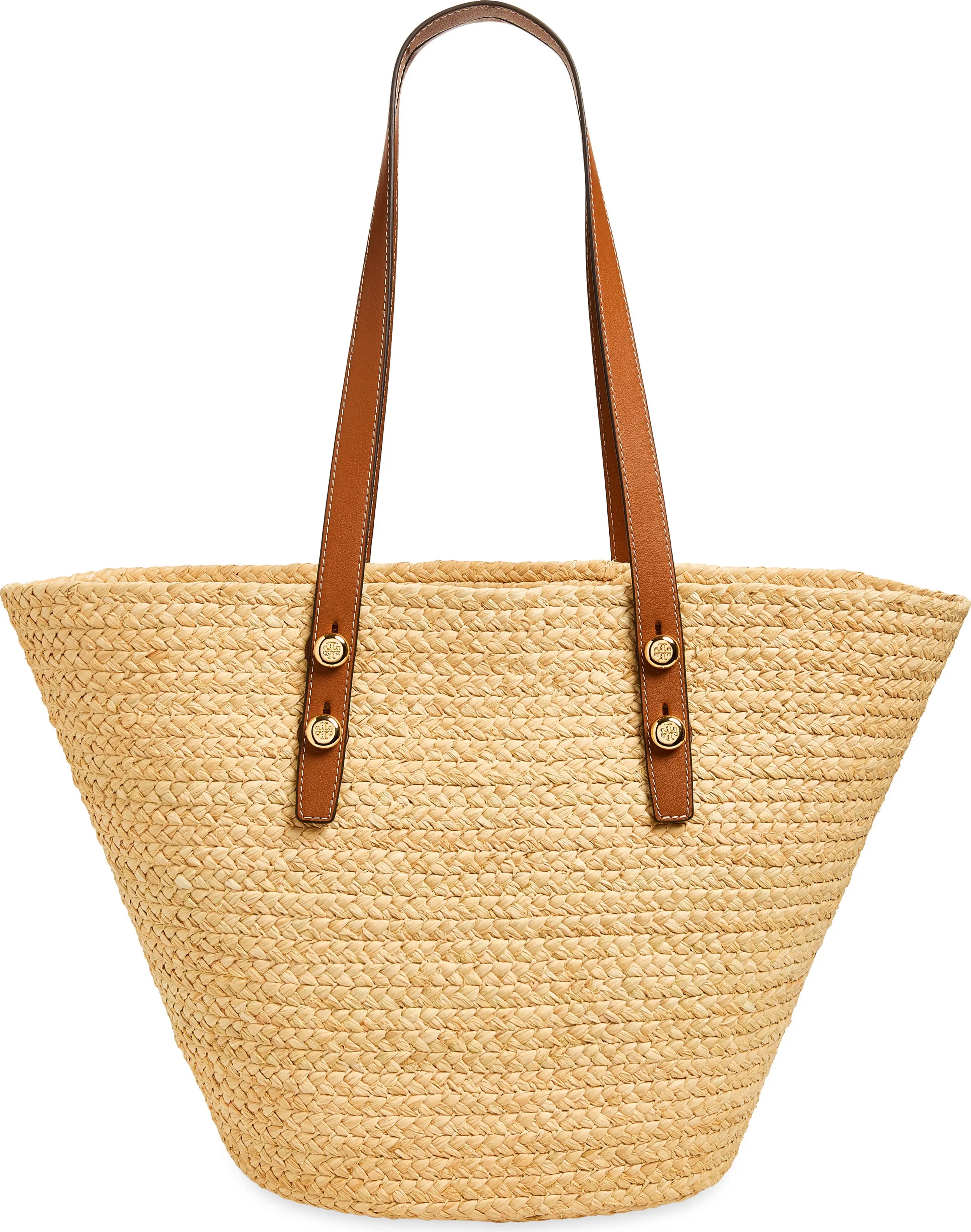 Tory Burch, Large Romy Straw Basket Tote Bag