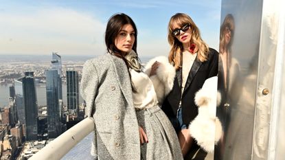 Suki Waterhouse and Camila Morrone pose together in New York after the release of Daisy Jones & the Six