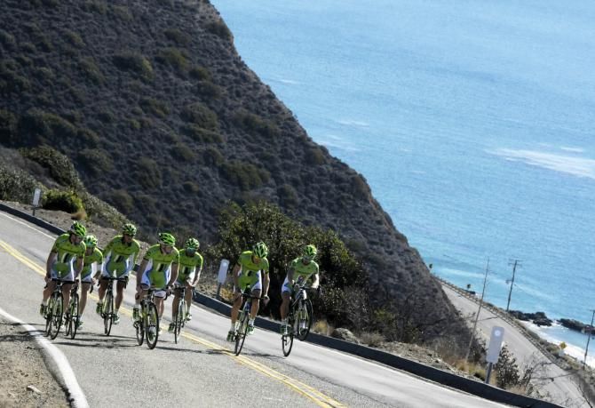The Cannondale team train in the US ahead of the season start