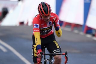 Vuelta a España 2021 stage 20: 24 hours away from the final victory, Roglič punches the air in delight as he crosses the line