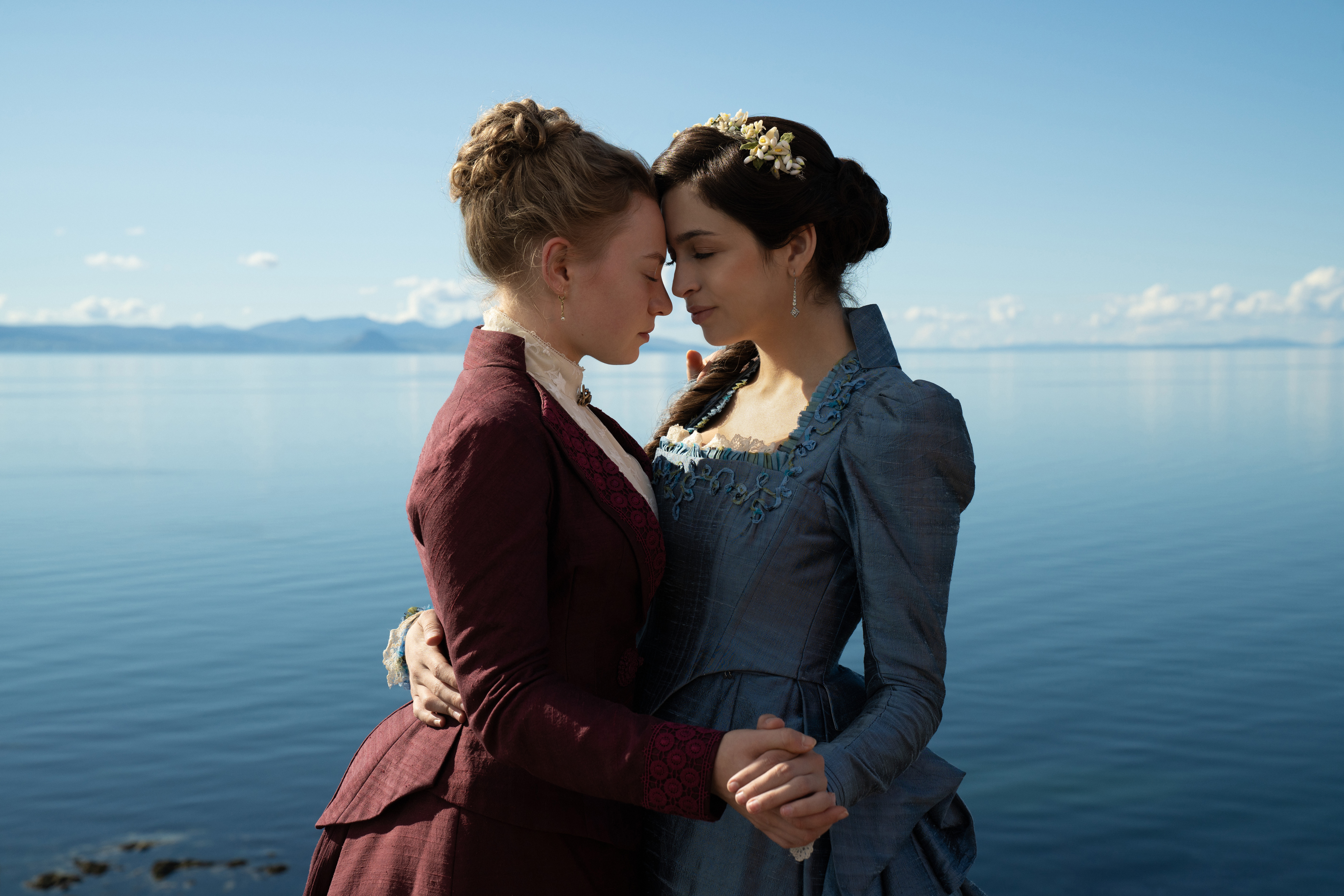 Lizzie (Aubri Brag) with Honoria (Mia Threapleton).