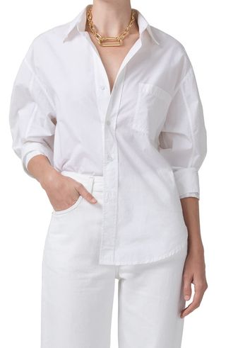 Kayla Oversize Poplin Button-Up Shirt
