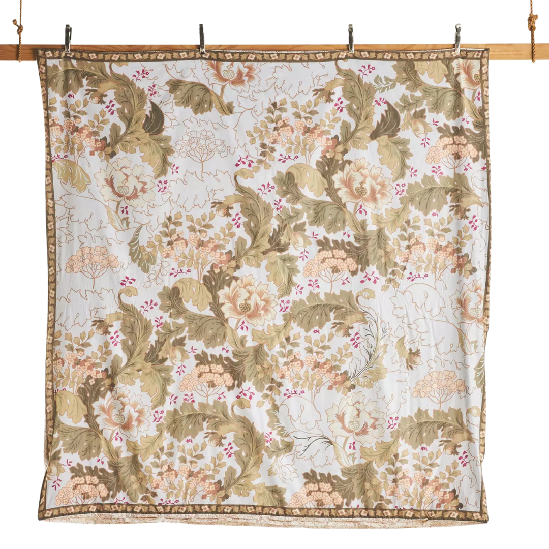 Marguerite Cotton Slub Printed Floral Duvet Cover