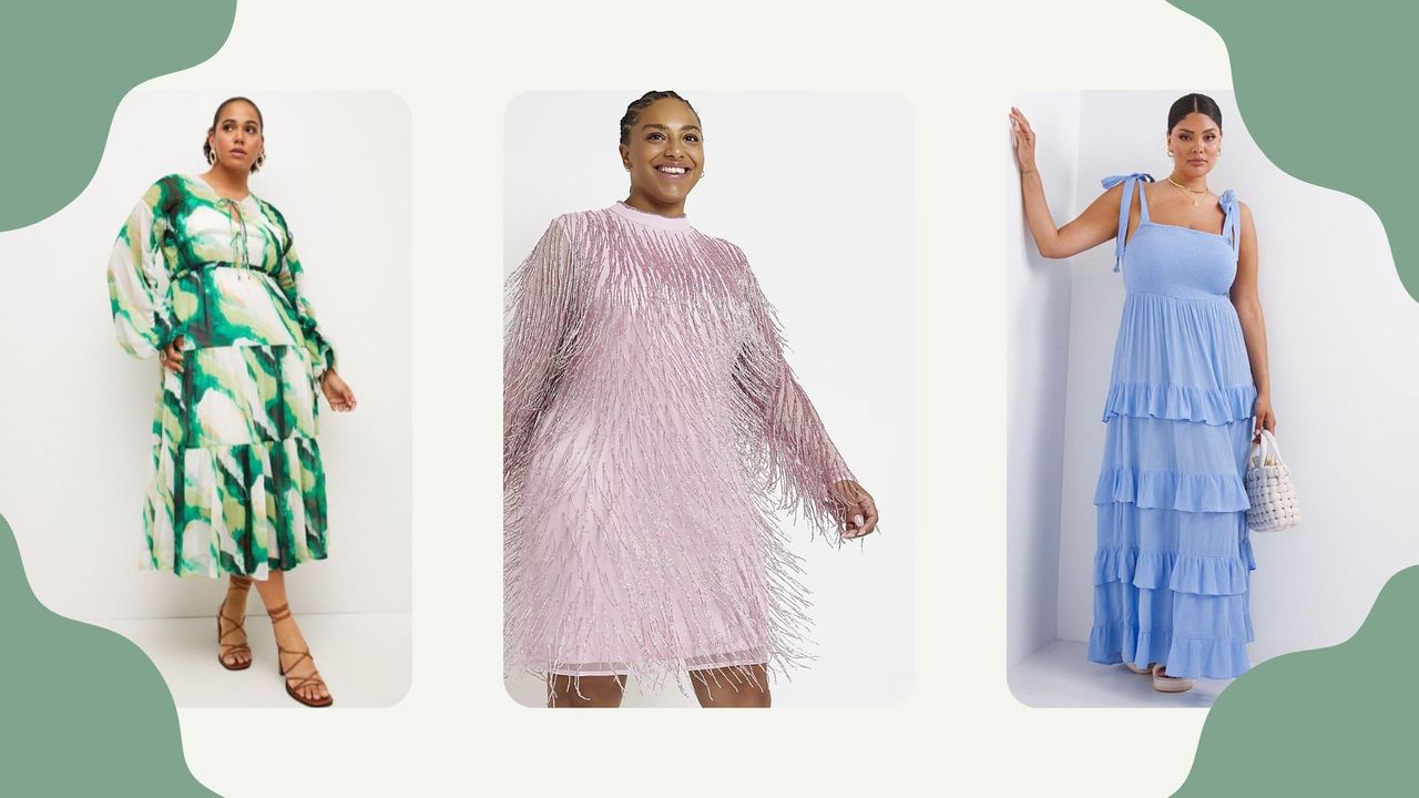 3 models wearing the best plus size dresses