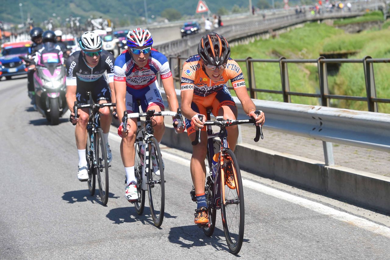The breakaway on stage 17 of the Giro d'Italia