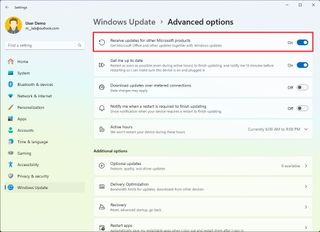 Receive updates for other Microsoft products