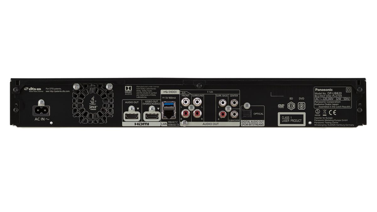 Panasonic DP-UB820EB rear IO panel