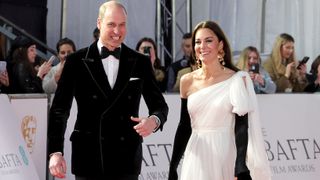 Catherine, Princess of Wales and Prince William, Prince of Wales attend the EE BAFTA Film Awards 2023 at The Royal Festival Hall on February 19, 2023