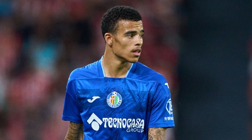 Mason Greenwood in action for Getafe in LaLiga against Athletic Club in September 2023.