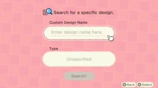 Animal Crossing: New Horizons Custom Design Portal Criteria Search