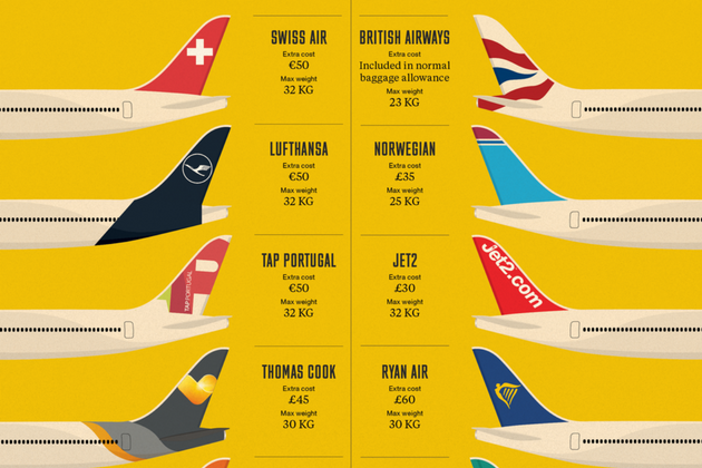 luggage charges in flight