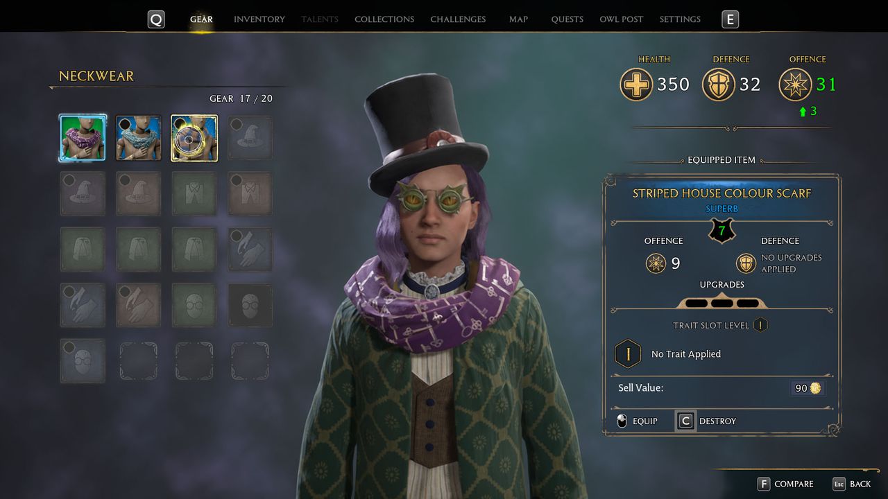 Hogwarts Legacy gear