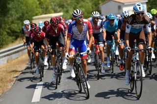 BEZIERS FRANCE AUGUST 01 Thibaut Pinot of France and Team Groupama FDJ Tony Gallopin of France and Team Ag2R La Mondiale during the 44th La Route dOccitanie La Depeche du Midi 2020 Stage 1 a 187km stage from Saint Affrique to Cazouls ls Bziers RouteOccitanie RDO2020 on August 01 2020 in Beziers France Photo by Justin SetterfieldGetty Images