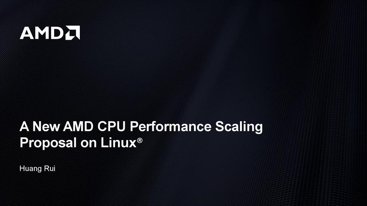 AMD Linux CPPC Driver Presentation