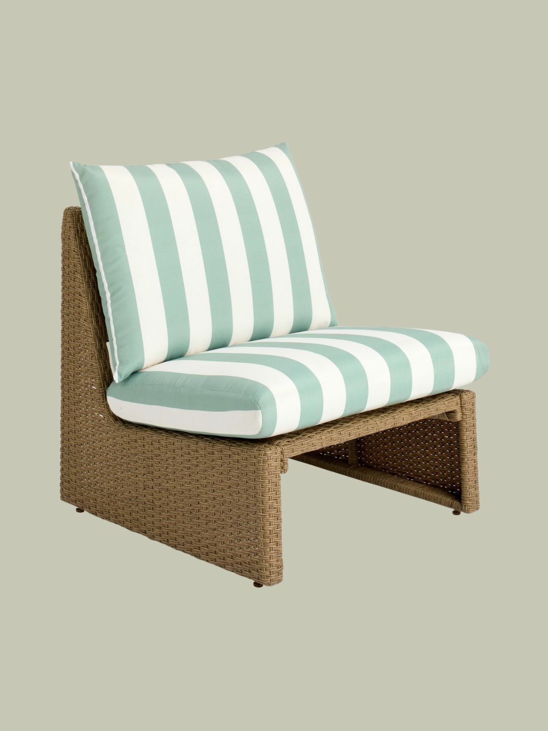 Habitat, Ivy Stripe Rattan Accent Chair