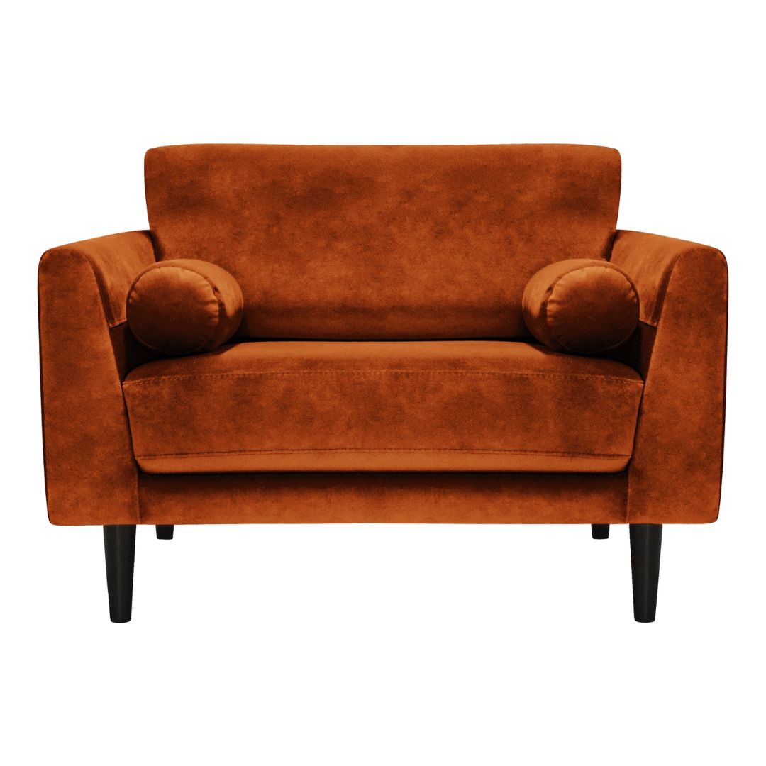 burnt orange accent chair