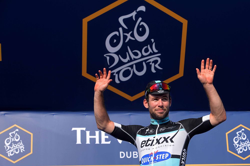 Mark Cavendish (Etixx-QuickStep) wins Dubai Tour stage 1