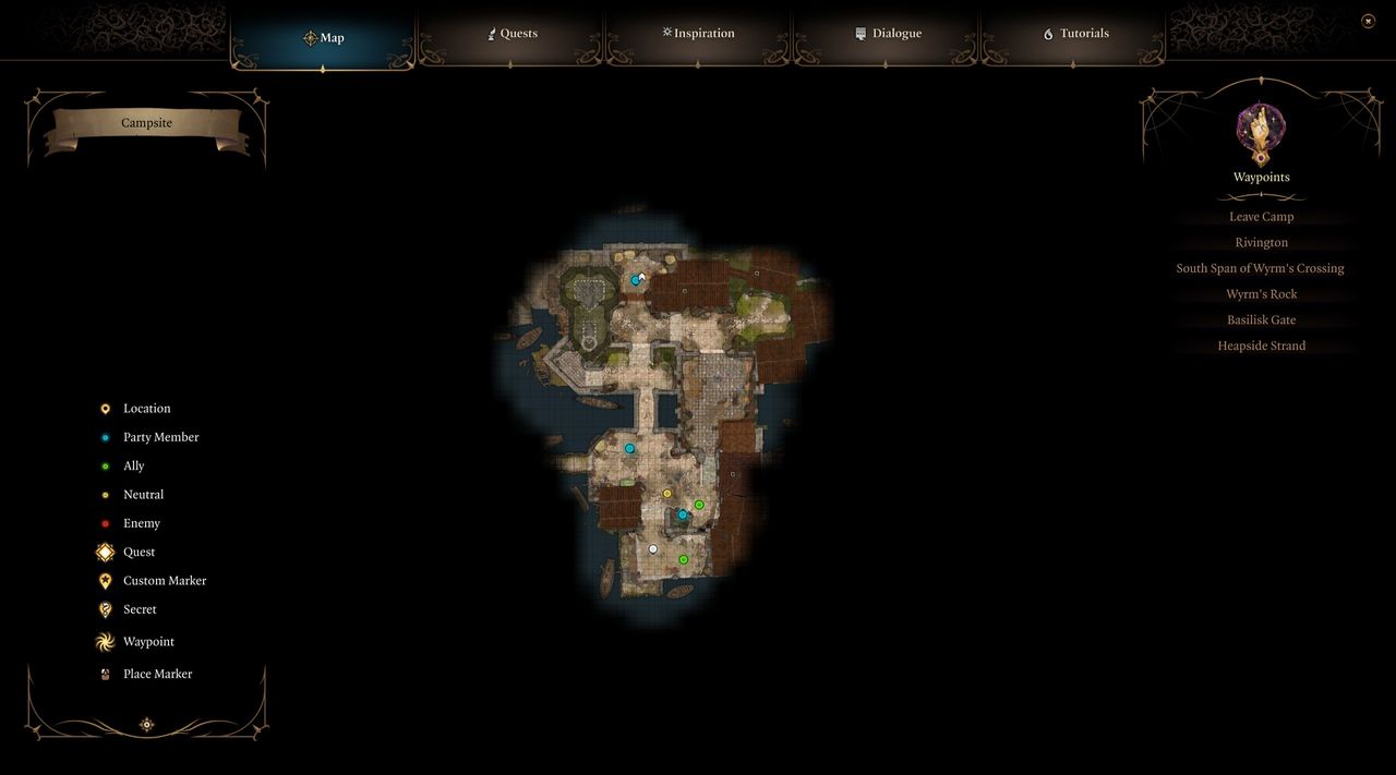 BG3 Lower City campsite