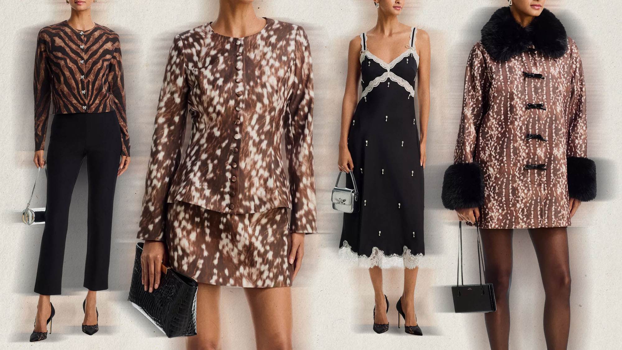 Collage of AQUA x Nicky Hilton collab collection