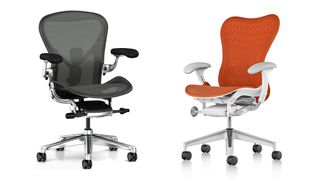 Herman Miller Mirra 2 vs Aeron side by side