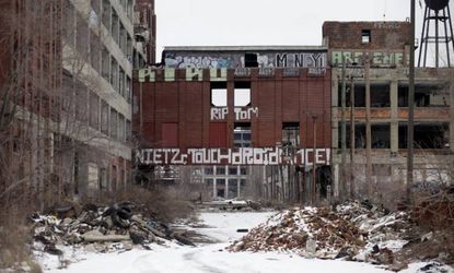 The former Packard Plant is seen on February 24, 2013 in Detroit. It's been shuttered since the '50s.